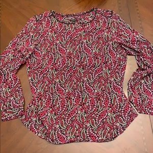 Talbots Bracelet Sleeve Print Top